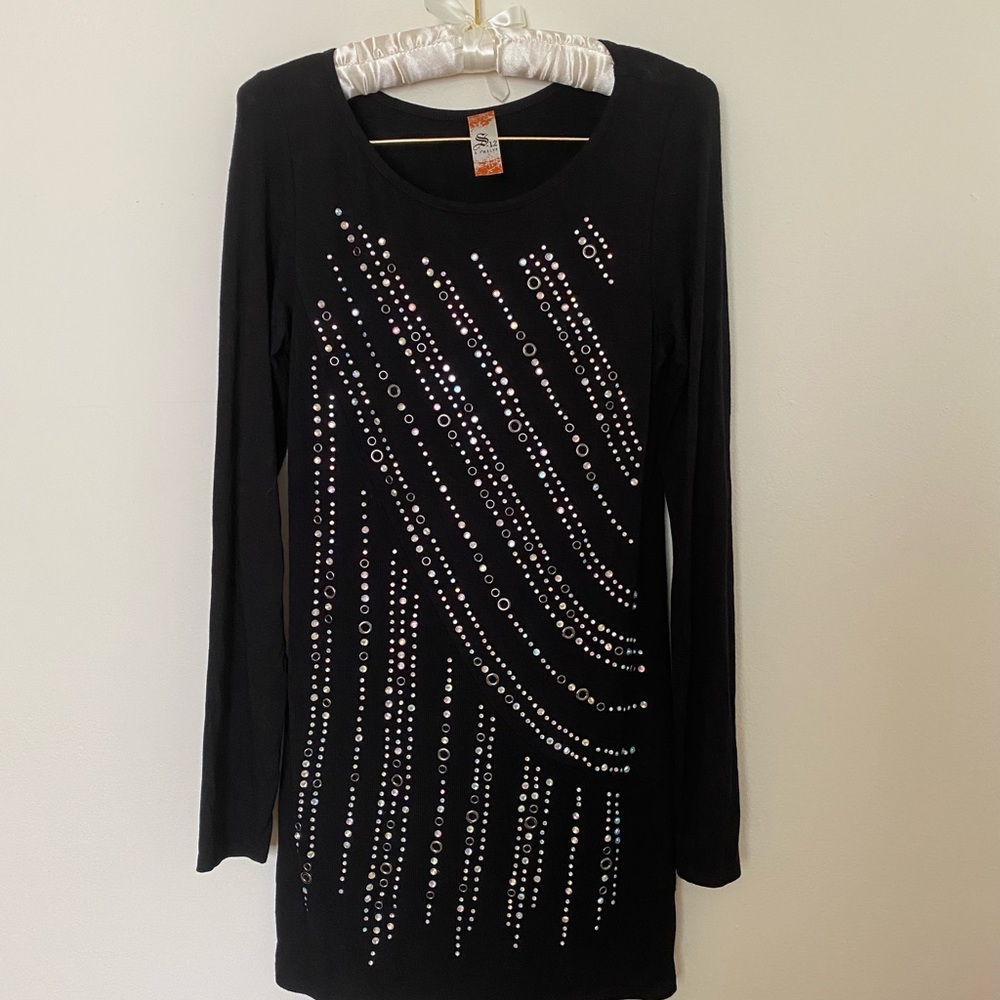S~12   S Twelve Rhinestones and Grommets Dress